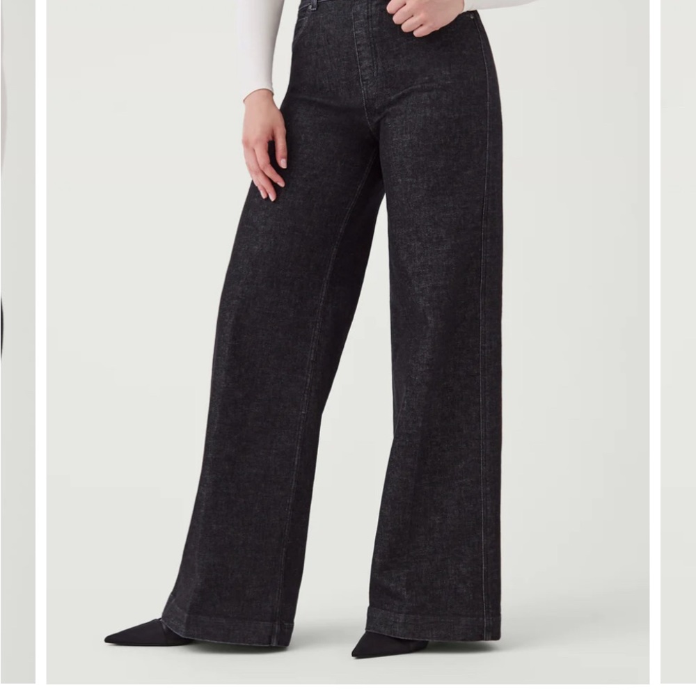 Spanx Wide leg Jeans size XL.  New without tag. Faded black wash color.